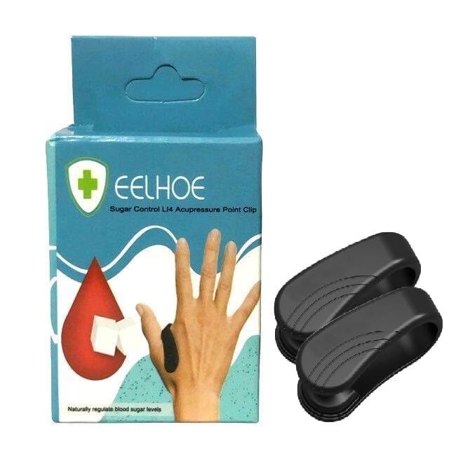 Sugar Control Acupressure Clip for Diabetics Sugar Control LI4 Acupressure Point Clip Headache Relief Products Migraine &Tension Relief (Pack of 2)