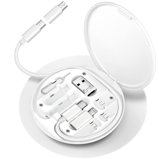 All In One 60W Usb Fast Charging Travel Cable Set Type C Lightening And Micro Usb Port Inbuilt Mobile Stand Compatible With Iphone IpadSamsungOneplus MiOppoVivoIqoo