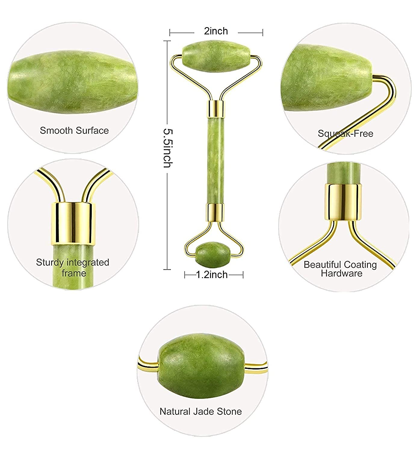 Facial Massager Jade Roller  Gua Sha Tool Natural Himalayan Stone For Face Neck Healing Skin Wrinkles  Serum Application